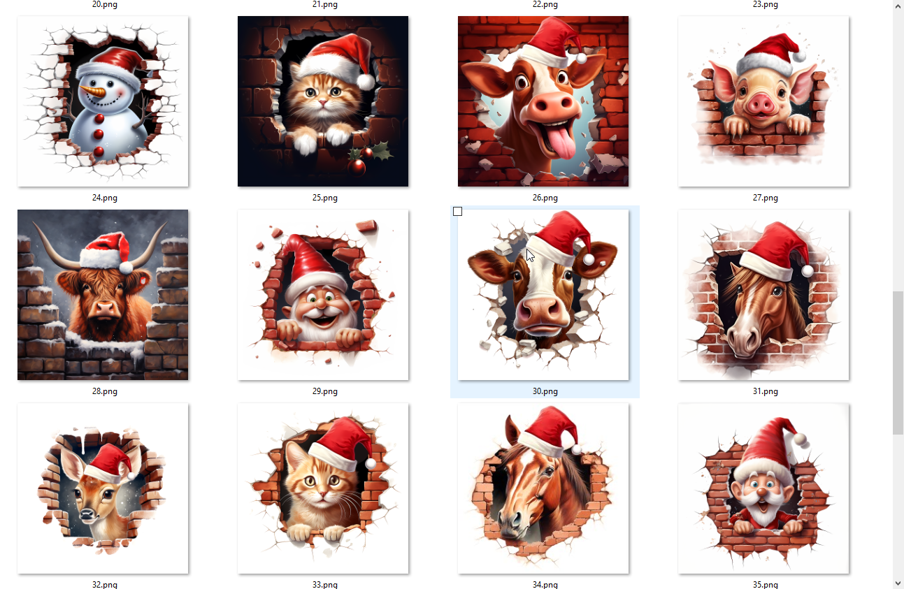 Slate Coasters Xmas Theme (Set of Six)